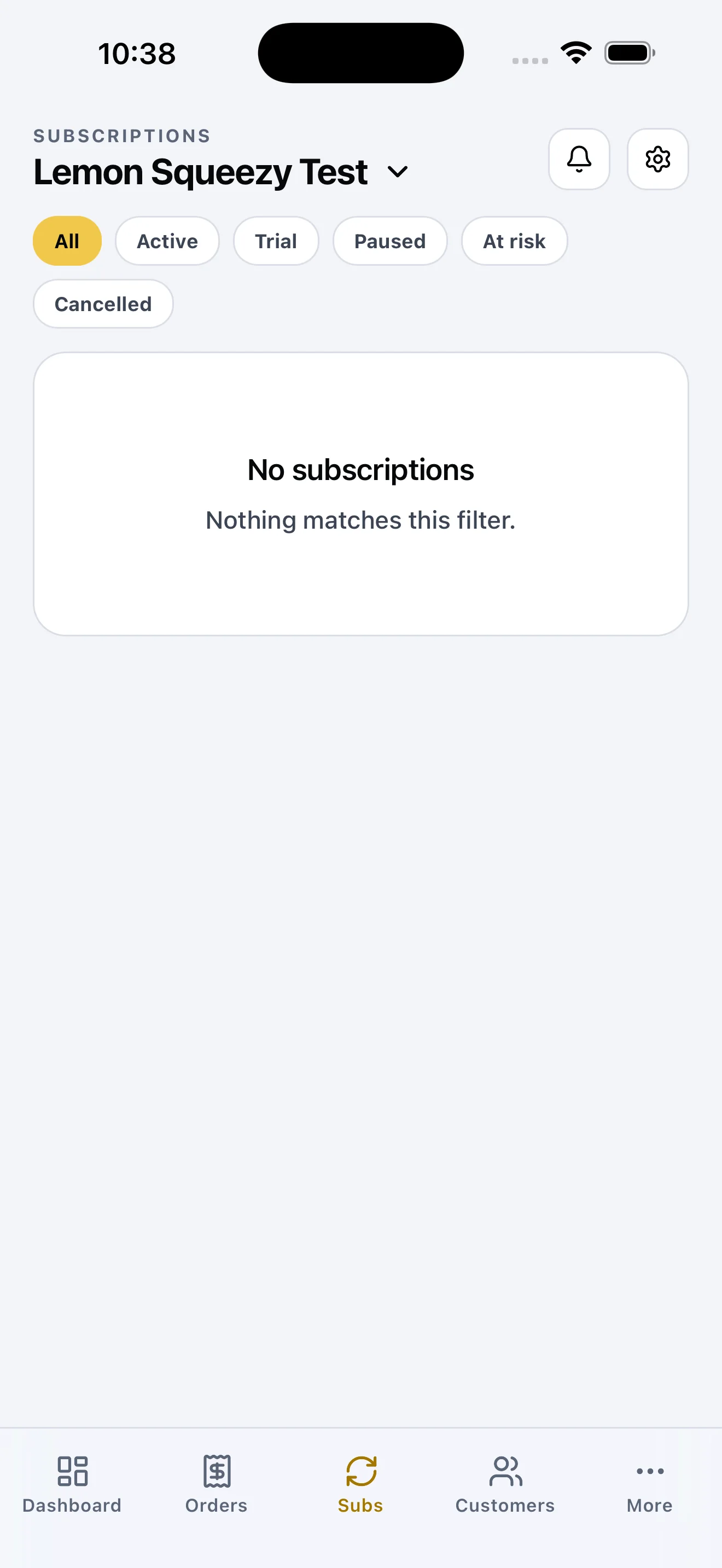 LemonOps subscriptions on iPhone